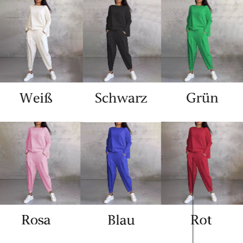 Fashion, Casual ✨ Long Sleeve Round Neck & Pants Two-Piece Set